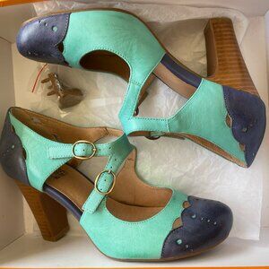 Miz Mooz Joni Mary Jane Heels Blue US7.5